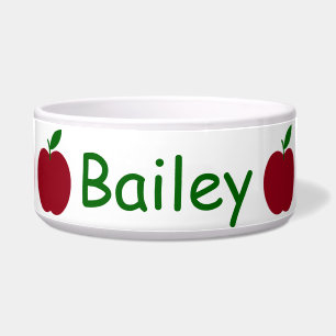 Tigela As maçãs do professor personalizadas no branco