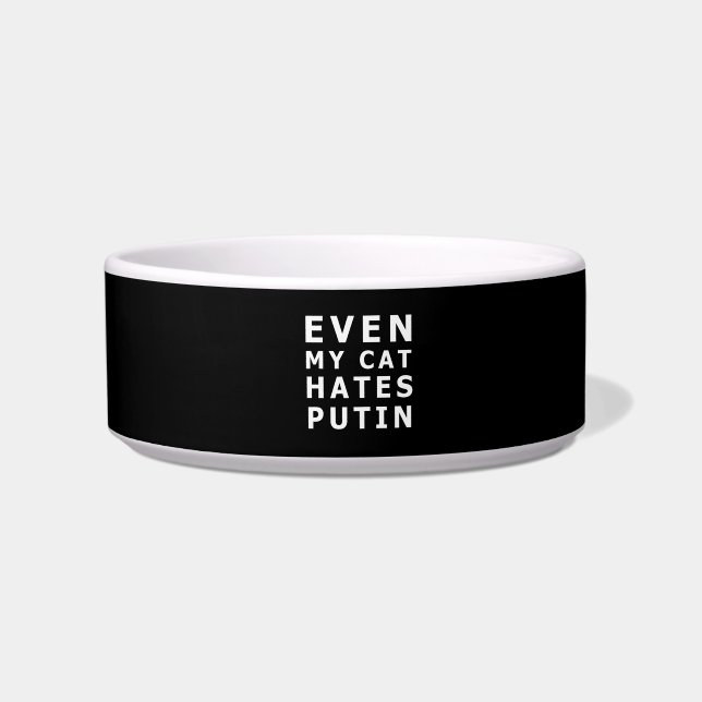 Tigela Até o meu gato odeia o putin (Frente)