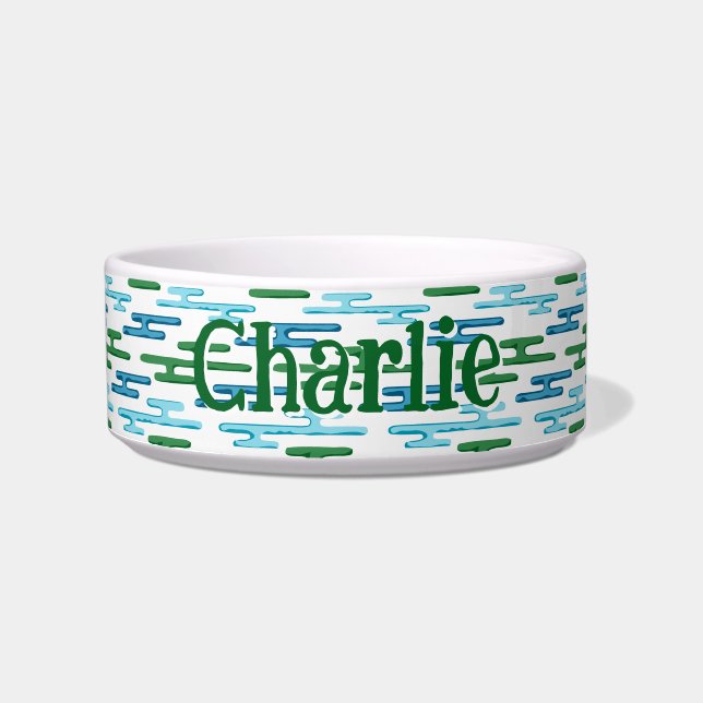 Tigela Auspicious Cloud Bands in Green and Aqua (Frente)