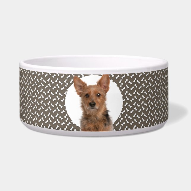Tigela Australiano Terrier Personalize Photo & Name Dog (Frente)
