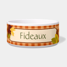Tigela Autumn Gingham Thankand Dog Bowl