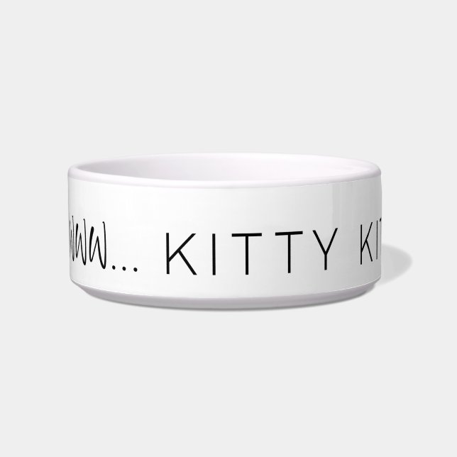 Tigela AWWW... GATINHO KITTY Cat Comida Bowl (Frente)