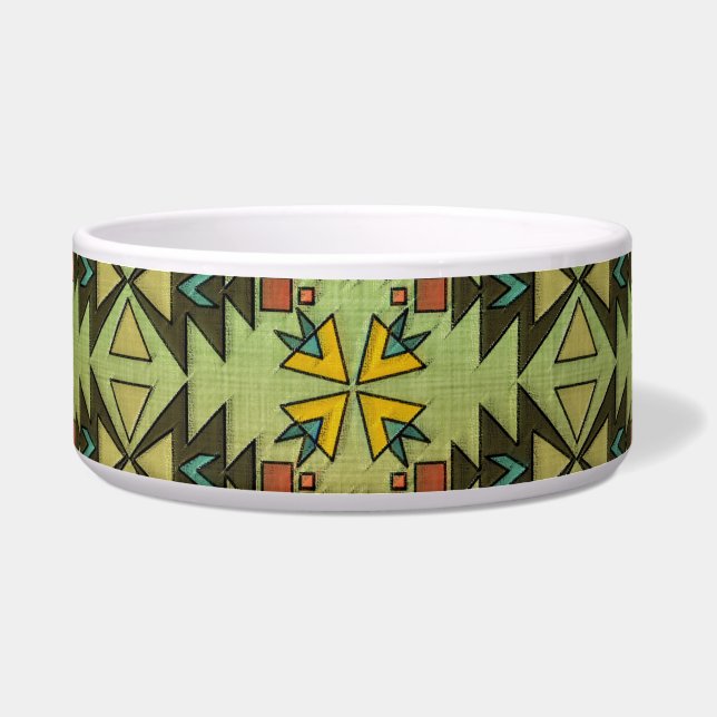 Tigela Aztec Padrão Pet Bowl Grande (Frente)