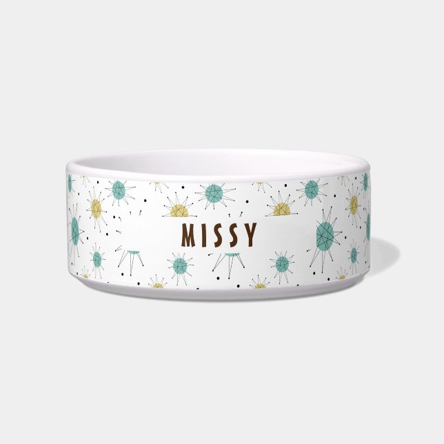 Tigela Azul Amarelo Franciscano Starburst Meados do Sécul (Frente)