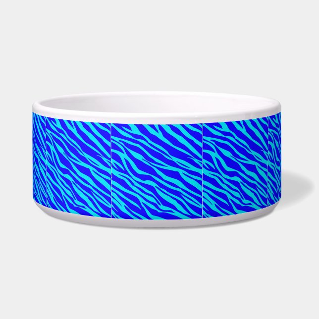 Tigela Azul e Aqua Zebra Strike (Frente)