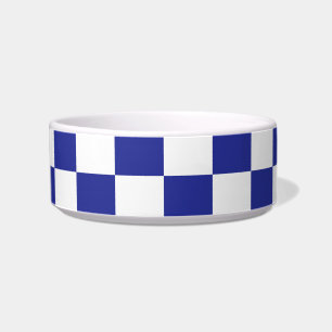 Tigela Azul e branco verificados