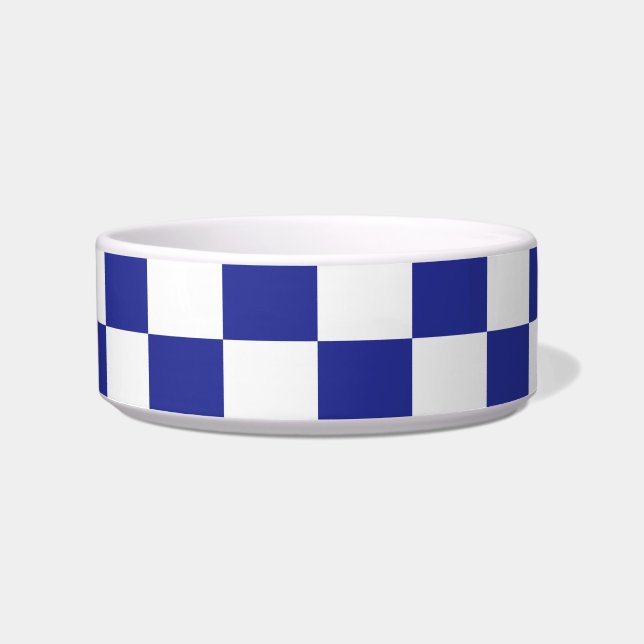 Tigela Azul e branco verificados (Frente)