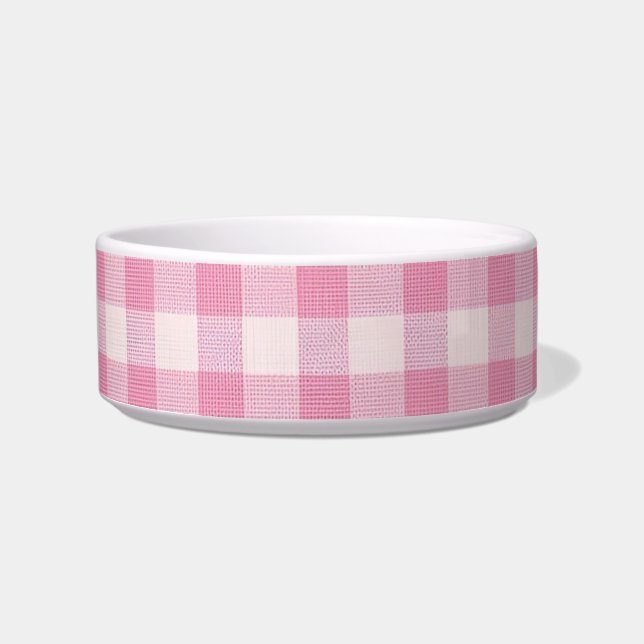 Tigela Baby Pink Gingham (Frente)