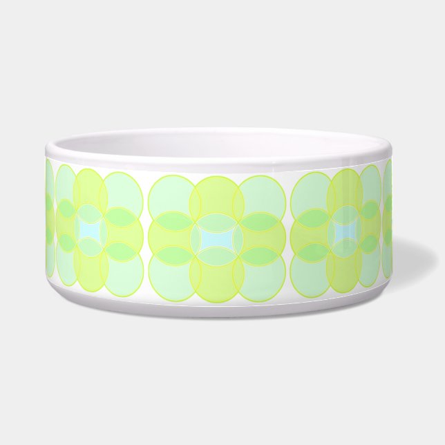 Tigela Bacia cerâmica verde retro moderna do meio século (Frente)