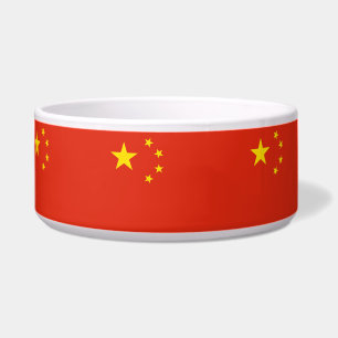 Tigela Bacia chinesa do animal de estimação da bandeira