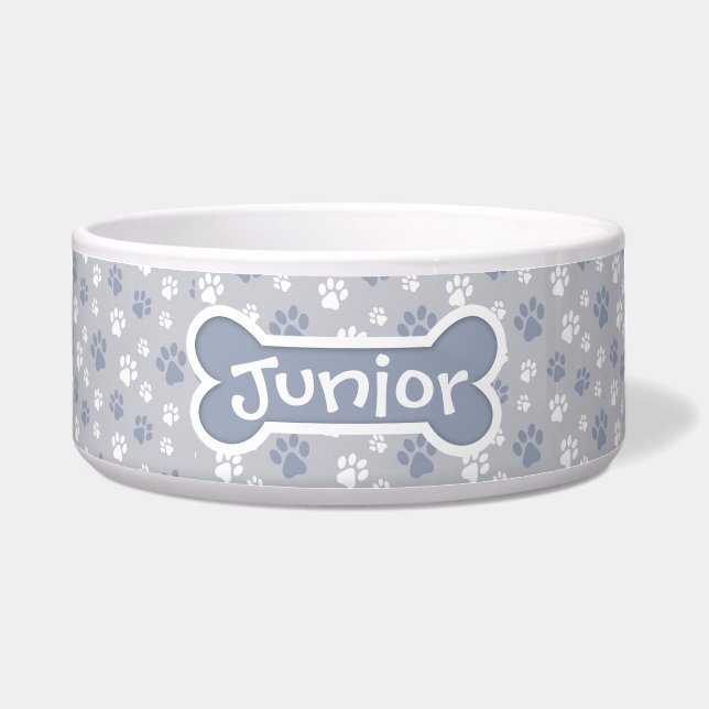 Tigela Bacia cinzenta feita sob encomenda do animal de (Frente)