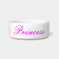 Bacia da "princesa" animal de estimação