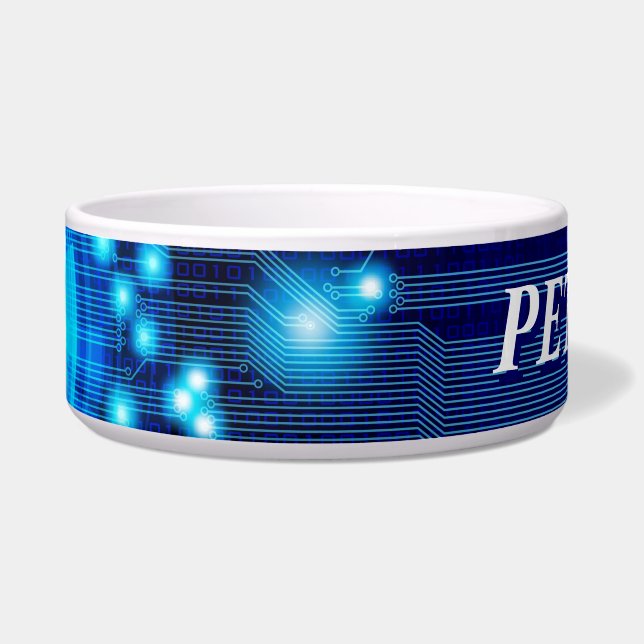 Tigela Bacia do animal de estimação da arte abstracta 29 (Frente)