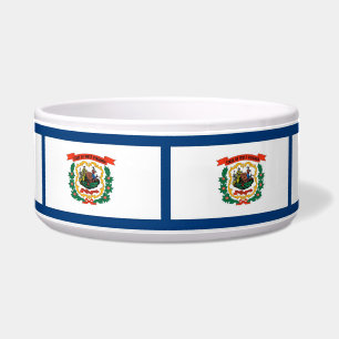 Tigela Bacia do animal de estimação da bandeira do esta