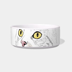 Tigela Bacia do animal de estimação do desenho do gato