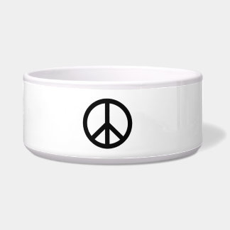 Tigela Bacia do cachorrinho do sinal de paz