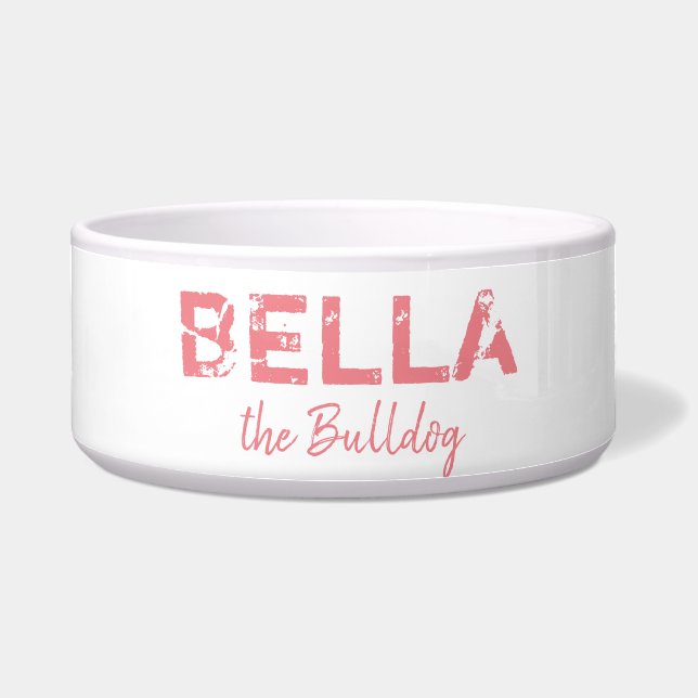 Tigela Bacia do costume do buldogue (Frente)