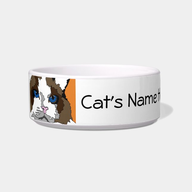 Tigela Bacia do gato de Personalizable Ragdoll (Esquerda)
