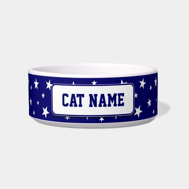 Tigela Bacia patriótica personalizada do gato das (Frente)