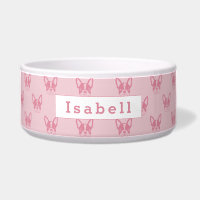 Bacia personalizada da água do cão do buldogue