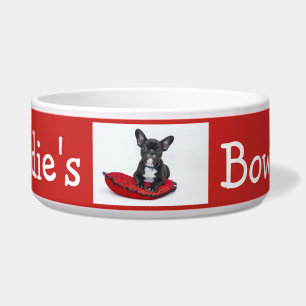 Tigela Bacia personalizada da foto e do cão do nome