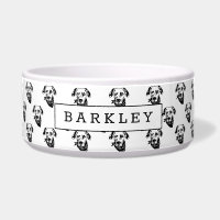 Bacia personalizada Dalmatian da água do cão