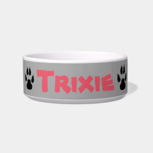 Tigela Bacia personalizada do cão da pata impressões