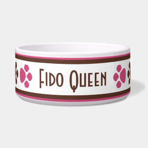 Tigela Bacia personalizada impressões do cão da pata de