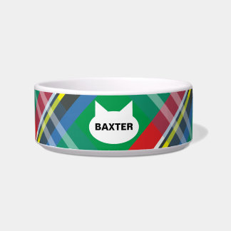 Tigela Bacia personalizada teste padrão do gato da xadrez