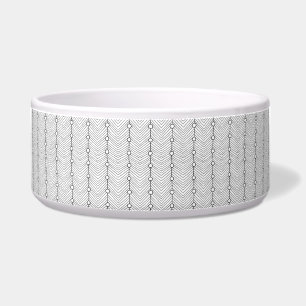 Tigela Bacia preta & do branco do impressão retro