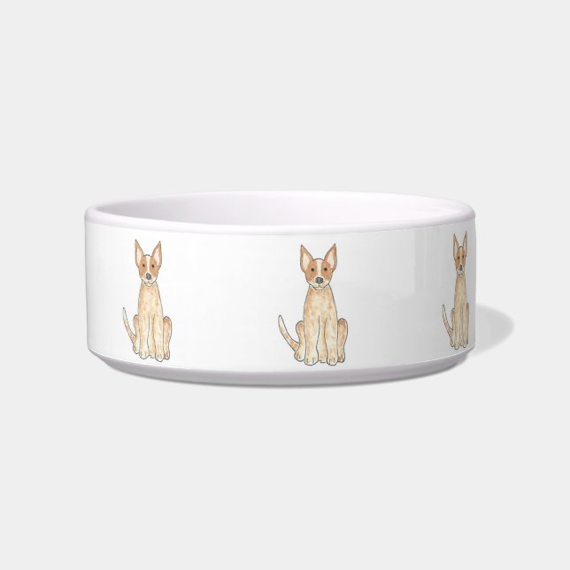 Tigela Bacia vermelha do animal de estimação de Heeler do (Frente)