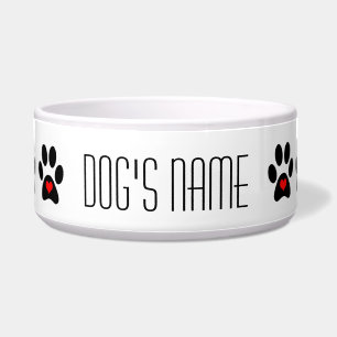 Tigela Bacias personalizadas do cão - impressões da pat
