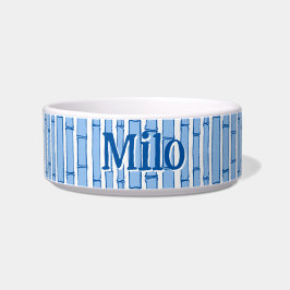 Tigela Bambooey Faixa de Bambu em Porcelana Azul