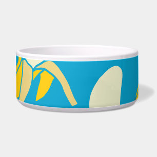Tigela Bananas amarelas, padrão de fundo azul