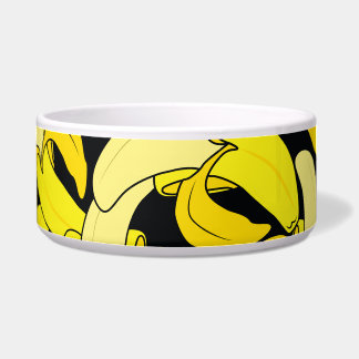 Tigela Bananas Amarelas Vintage: Fundo Negro