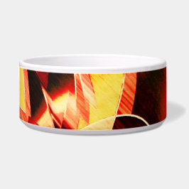 Tigela Bandas de amarelinho com vermelho escuro, fortes e