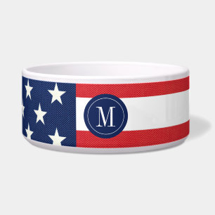 Tigela Bandeira Americana Moderna com Monograma