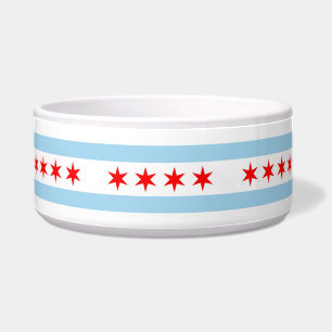Tigela Bandeira de Chicago, bacia do animal de estimaçã