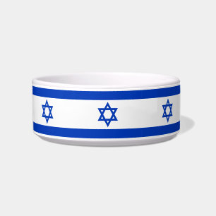 Tigela bandeira de Israel padrão moderno patriótico cacho