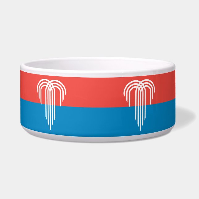 Tigela Bandeira do Kansas City em Pet Bowl (Frente)