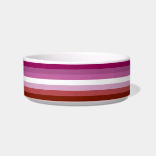 Tigela bandeira do orgulho lésbico feminino da SlipperyJo