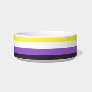 Tigela Bandeira do Orgulho Não Binário SlipperyJoe's amar