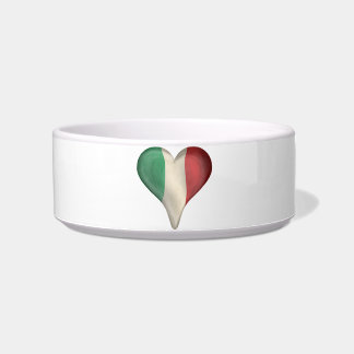 Tigela Bandeira italiana em um coração
