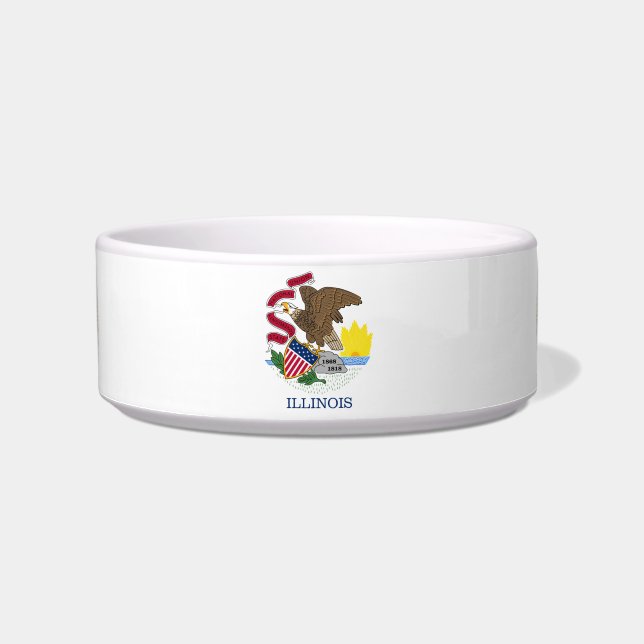 Tigela bandeira-selo de Illinois (Frente)
