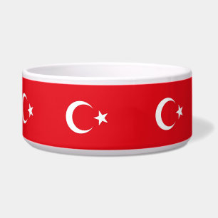 Tigela Bandeira turca no Pet Bowl