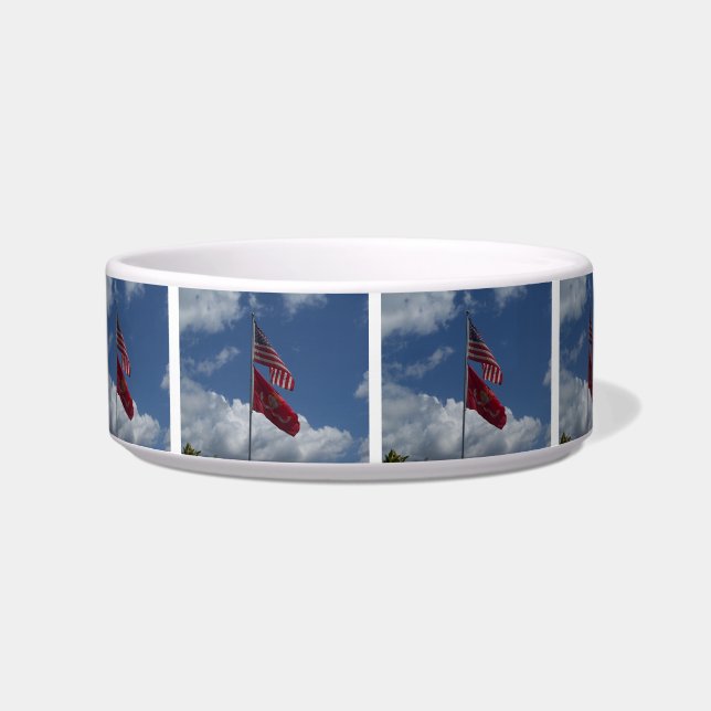 Tigela Bandeiras patrióticas e céu azul num (Frente)