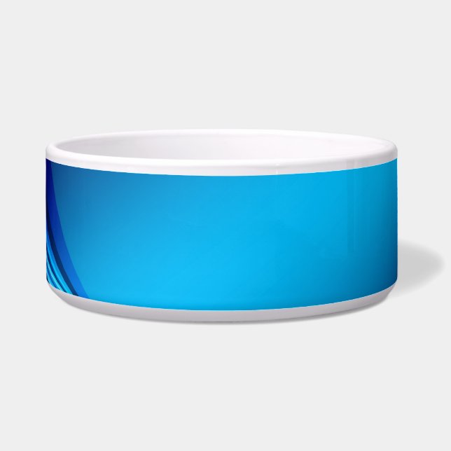 Tigela Banner de fundo azul abstrato (Frente)