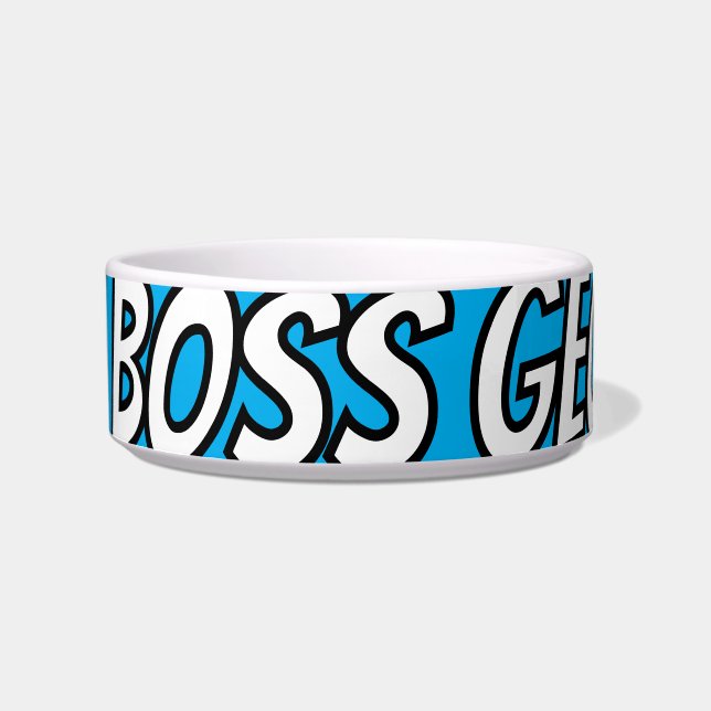 Tigela Bark Boss Pet Dog Moderno Simples Divertido (Frente)