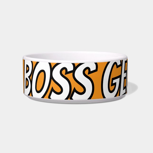 Tigela Bark Boss Pet Dog Moderno Simples Divertido (Frente)