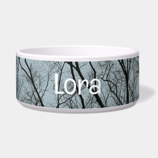 Tigela Barren Trees Pet Bowl com Texto LOLA
